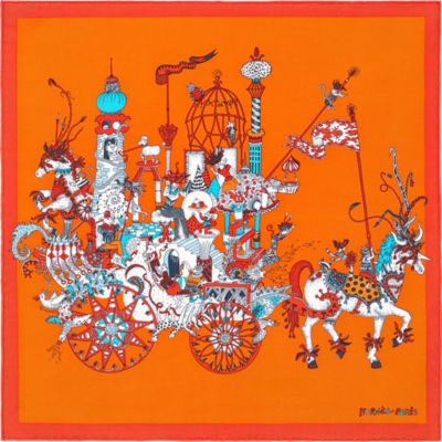 La Folle Parade Zoom scarf 45 | Hermès Finland